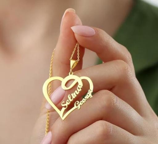 Personalized Heart Name Necklace